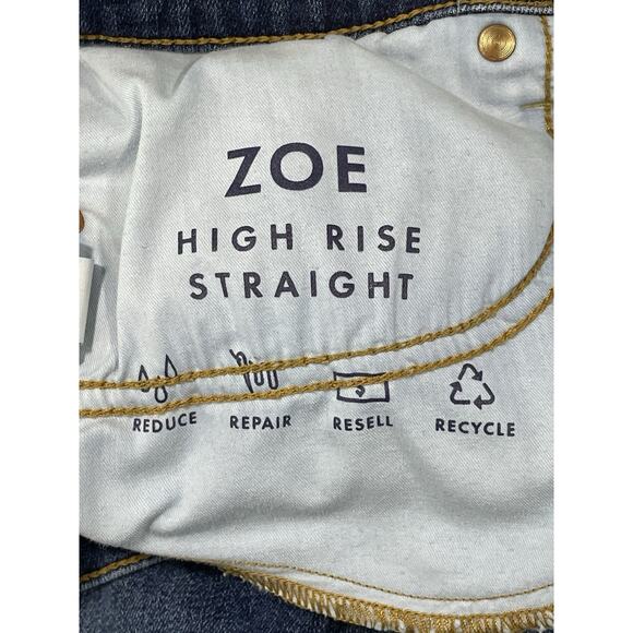 Lucky Brand Jeans Zoe High Rise Straight Leg Raw Hem Women's Size 8/29R - Picture 12 of 16